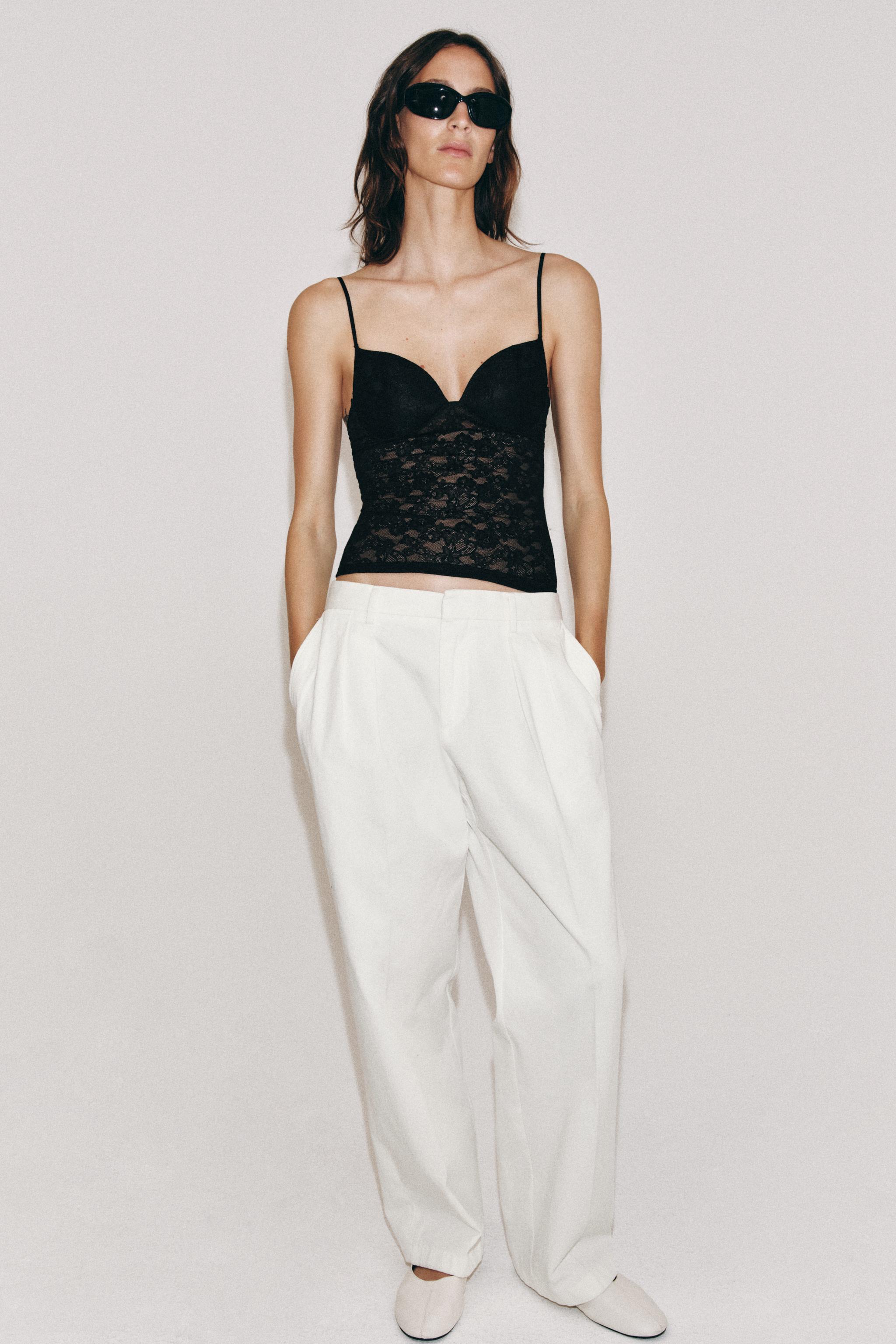 LACE STRAP TOP